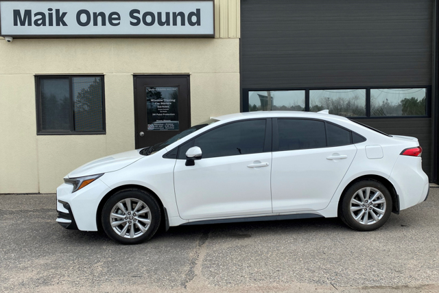 Toyota 2024 Corolla with professional window tint in North Bay